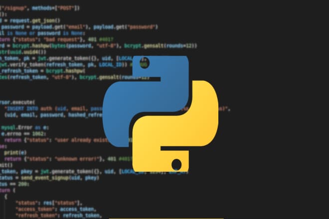 I will write a python script