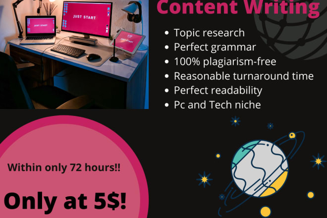 I will write contents in tech niche