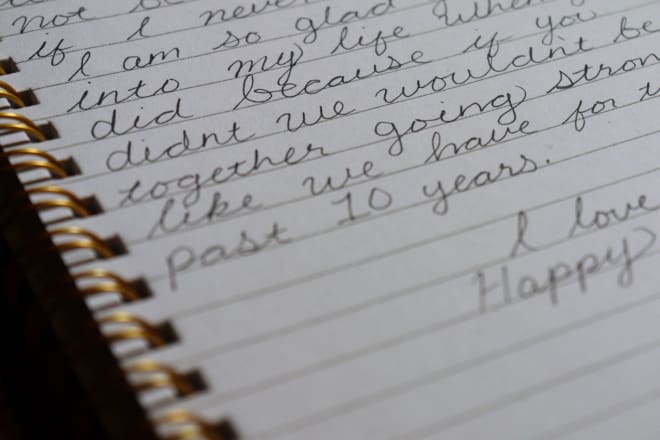 I will write handwritten notes or thank you cards