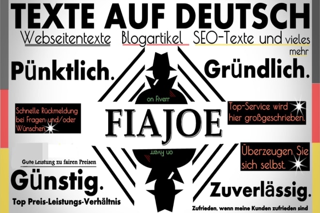 I will write you a german article, german text, german blog post, SEO, website content