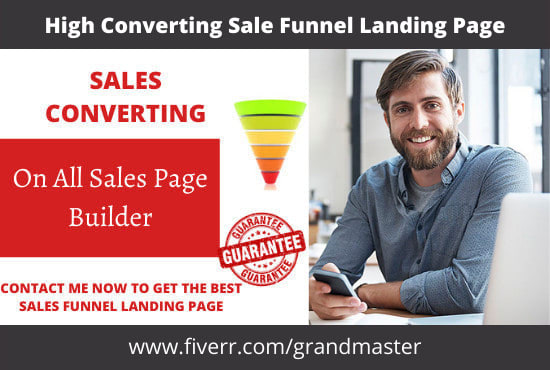 I will build a sales funnel, landing pages using clickfunnels, getresponse, leadpages