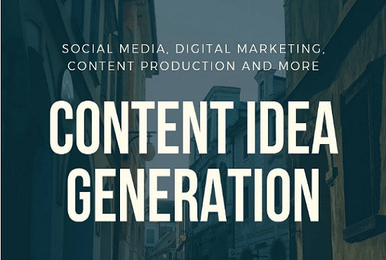 I will come up with unique,detailed content ideas to help you make an impact online
