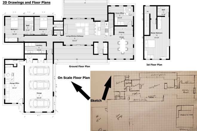 I will create architectural drawing, floor plan in revit or autocad