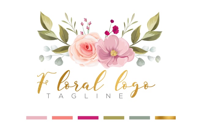 I will create beautiful floral logo design,