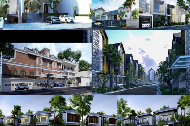 I will create photorealistic 3d architectural and interior design