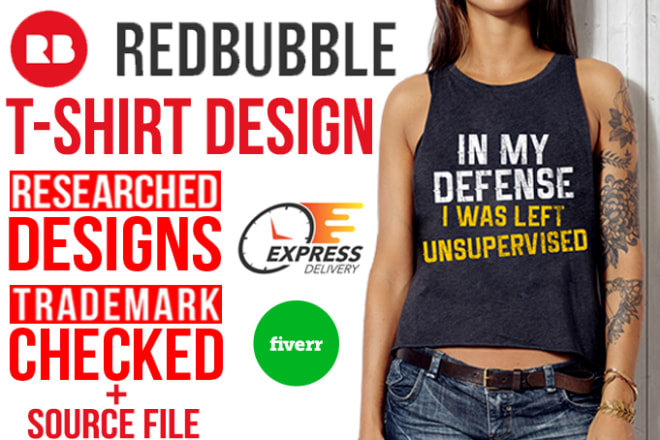 I will create redbubble t shirt design with keywords research