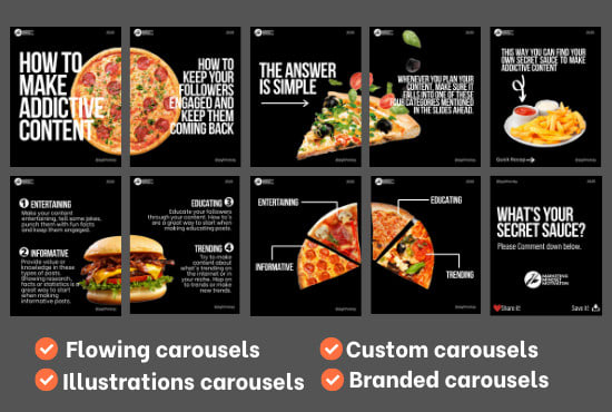 I will design instagram carousel post for your content