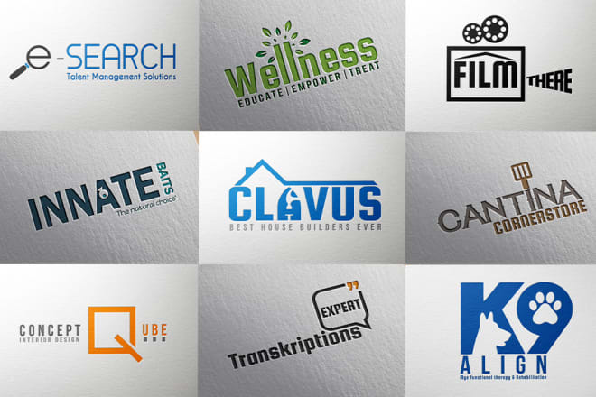 I will design minimalist modern business logo with copyrights