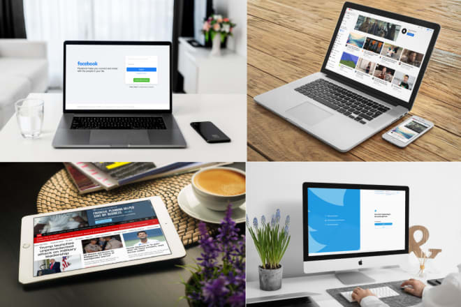 I will do 50 modern multiple device mockups of your website screenshot