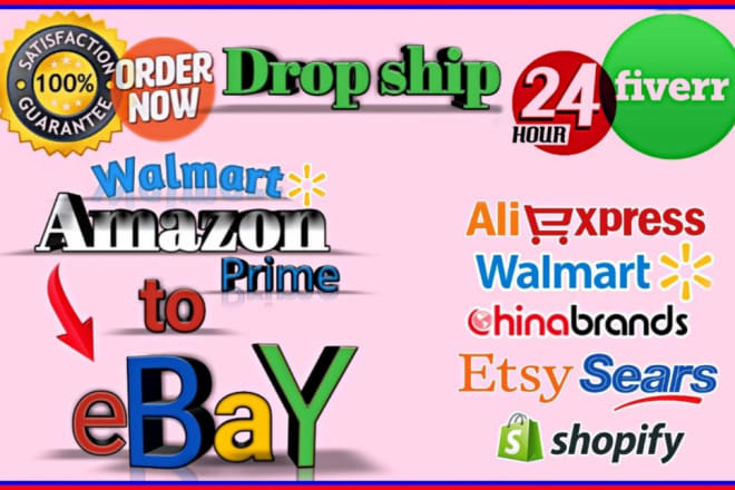 I will do aliexpress amazon or walmart to ebay dropshipping