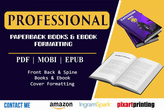 I will do amazon paperback book formatting and kdp ebook layout