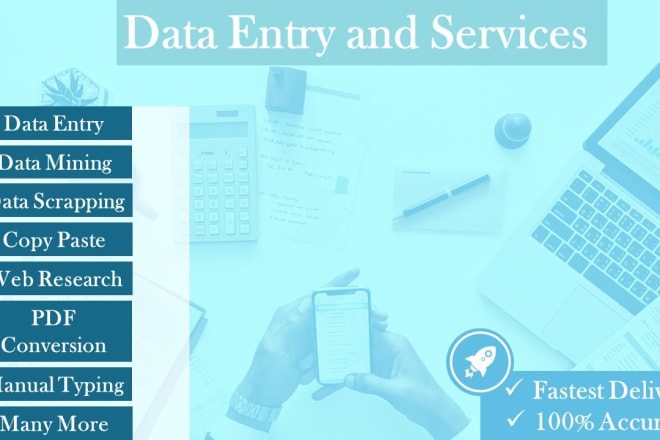 I will do data entry, typing,web scraping,pdf convertion,email extraction,copy paste