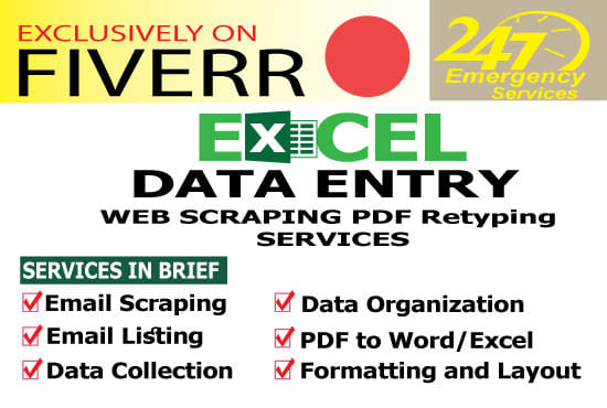 I will do retype PDF and web scraping