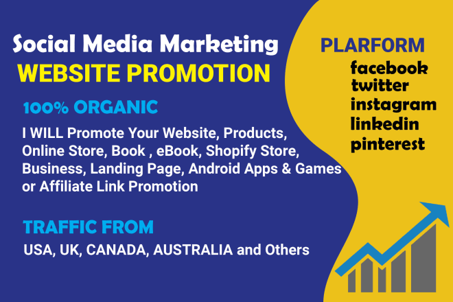 I will do social media marketing, website, business, app or link promotion