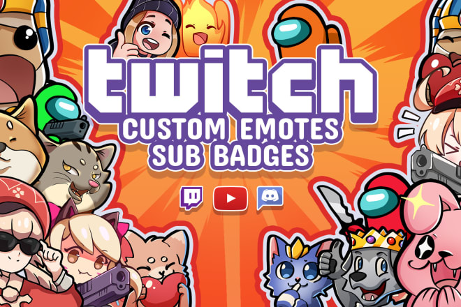I will draw a cool and beautiful custom twitch emotion and badges