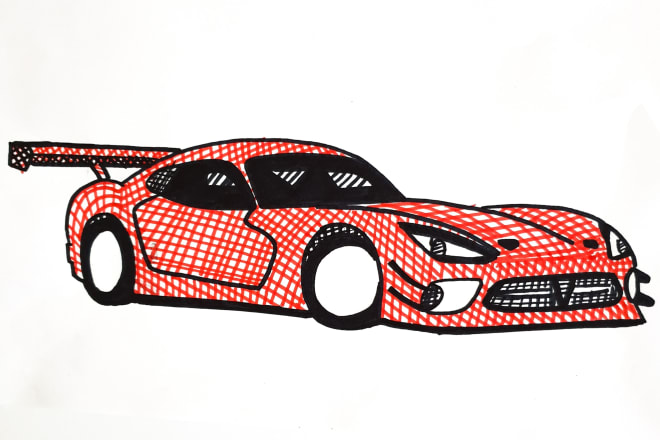 I will draw your car in cartoon style