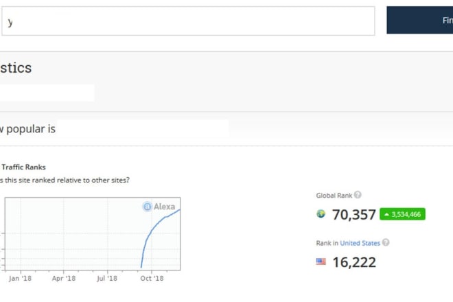 I will improve usa alexa rank 19k global 199k using seo and traffic