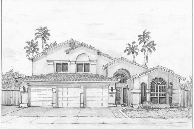 I will sketch your house or building