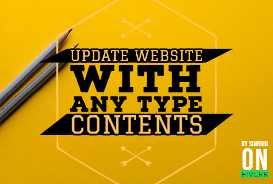 I will update your any type website with your any contents