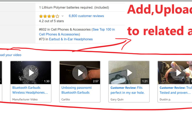 I will upload add videos to your USA amazon related video shorts