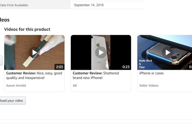 I will upload amazon related video shorts to your product listing