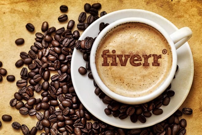 I will write a short message or place logo in froth of a coffee