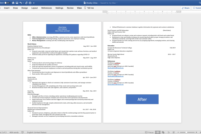 I will write and format your résumé