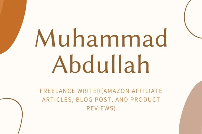 I will write SEO friendly amazon affiliate blogs and articles