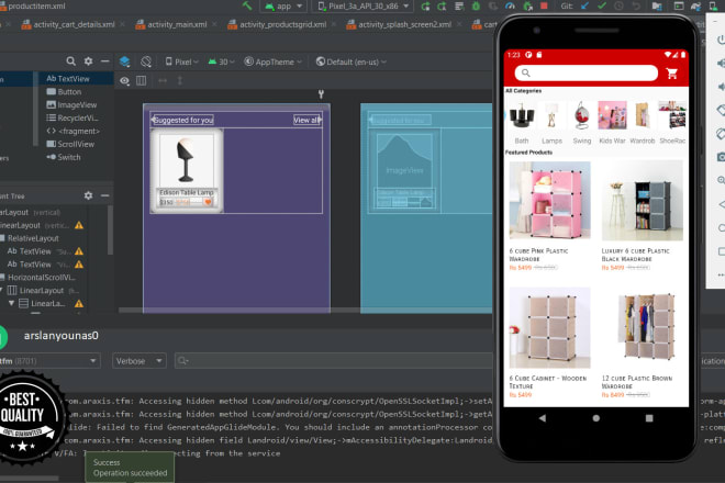 I will be your android developer and do android development in java