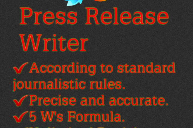 I will be your press release writer for press release