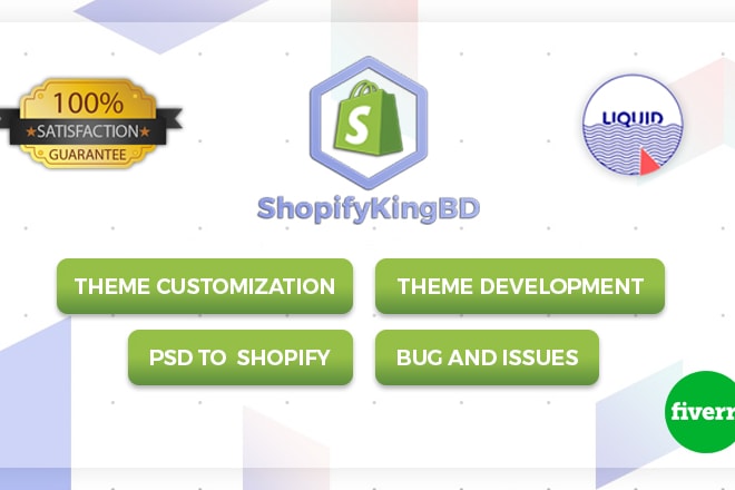 I will be your shopify developer and shopify theme expert
