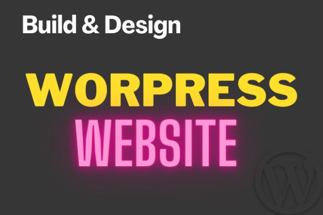 I will build responsive wordpress website design