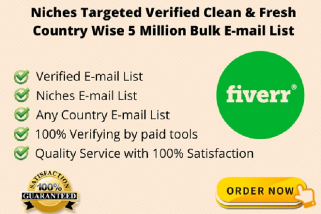 I will collect niche targeted verified country wise bulk email list for campaign