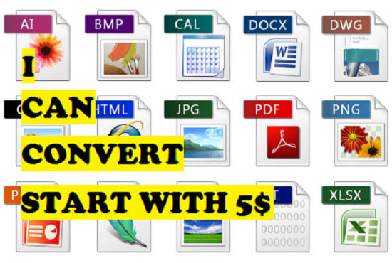 I will convert audio,video or image files to any preferred format