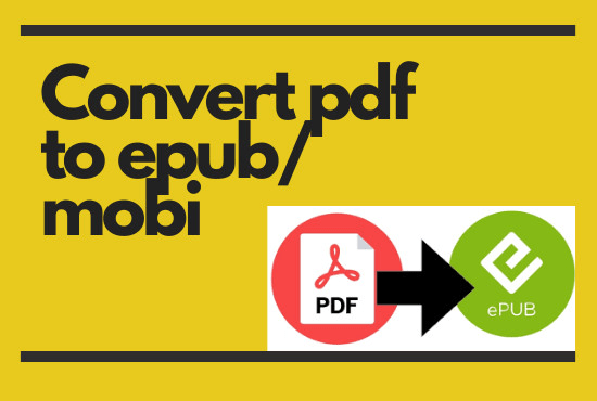 I will convert pdf file to epub or kindle version