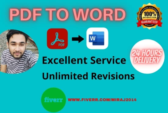 I will convert pdf to word and word to pdf in 24 hours