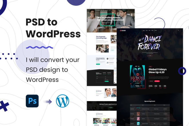 I will convert PSD page web design to wordpress page