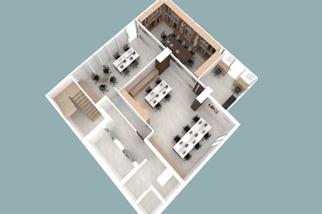 I will convert your 2d plan to a 3d floor plan