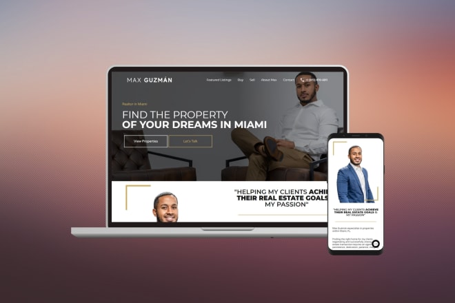 I will create a modern real estate agent wordpress website