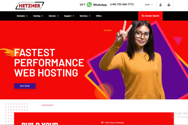 I will create a responsive header and footer
