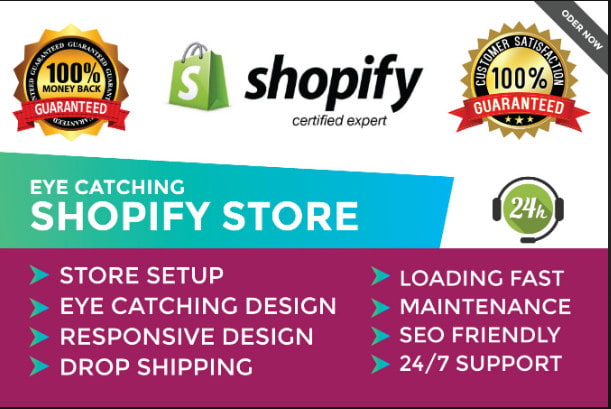 I will create amazing shopify dropshipping store, shopify website