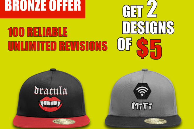 I will create cool and unique hats or caps designs