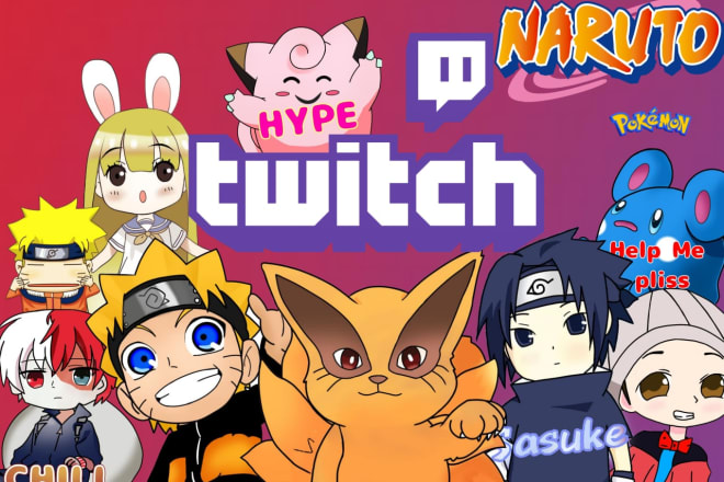 I will create custom naruto, pokemon, anime twitch emotes