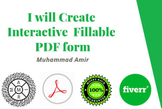 I will create fillable PDF form and make it editable