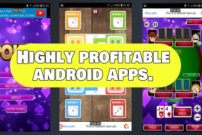 I will create fully functional android apps and games