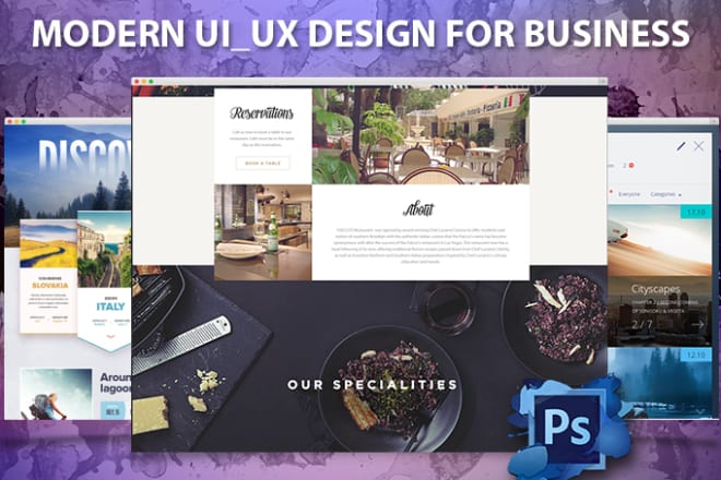 I will create photoshop mock up for your website