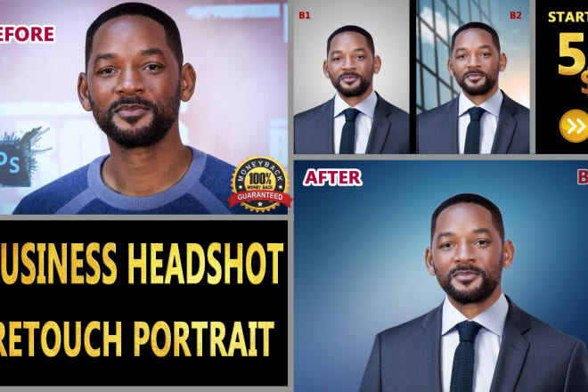 I will create professional business headshot