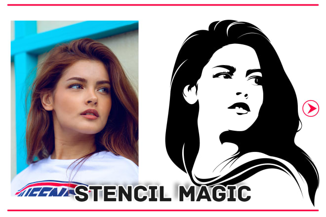 I will create professional clean stencil art for you