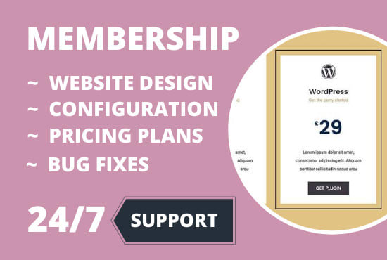 I will create professional membership wordpress websites