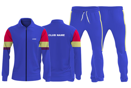 I will create realistic tracksuit design and 3d mockup